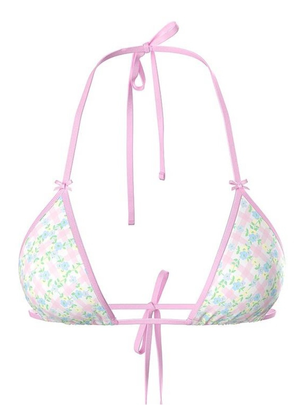 New! PINK x Frankie’s Bikinis cape may floral Triangle Bikini Top 34646